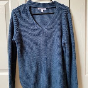 Dark Blue Crochet Sweater
